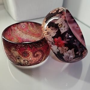 Floral and Paisley Bangle Set